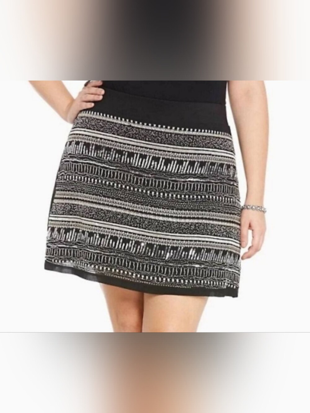 Torrid Pull On Sequin Skirt